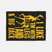 Funny Deer Hunting Quote Gift For Hunters フリースブランケット (正面(横))