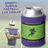 Funny Defend Your Beverage Purple Football 缶クーラー