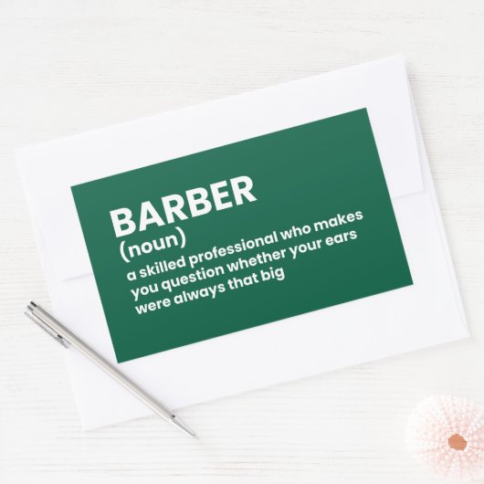 Funny Definition for Barber Sticker 長方形シール (封筒)