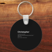 Funny Definition Quote For The Name Christopher _  キーホルダー (正面)