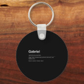 Funny Definition Quote For The Name Gabriel _  キーホルダー (正面)