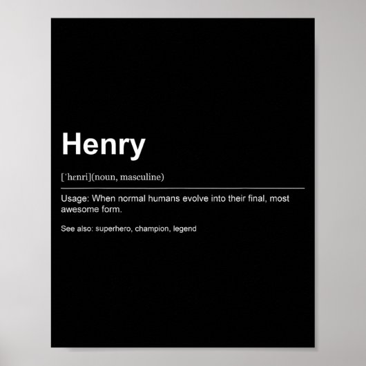 Funny Definition Quote For The Name Henry _ ポスター (正面)