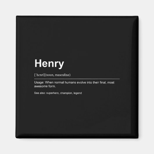 Funny Definition Quote For The Name Henry _ マグネット (正面)