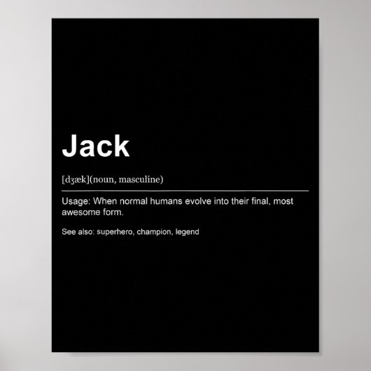 Funny Definition Quote For The Name Jack _  ポスター (正面)