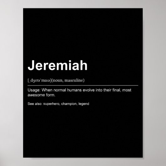 Funny Definition Quote For The Name Jeremiah _ ポスター (正面)
