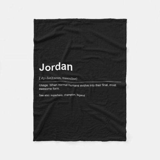 Funny Definition Quote For The Name Jordan _ フリースブランケット (正面)