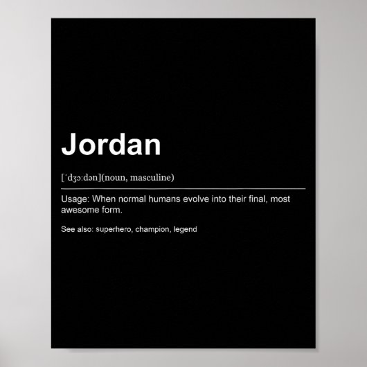 Funny Definition Quote For The Name Jordan _  ポスター (正面)