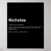 Funny Definition Quote For The Name Nicholas _ ポスター (正面)