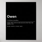 Funny Definition Quote For The Name Owen _  ポスター (正面)
