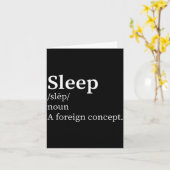Funny Definition Sleep A Foreign Concept New Paren カード (黄色い花)