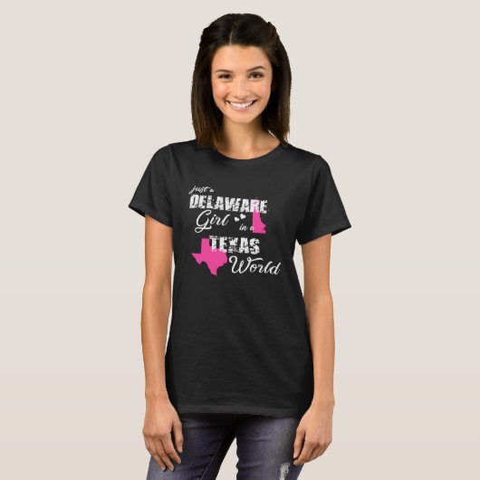 Funny Delaware Shirts Just a Delaware girl in a Te Tシャツ (正面フル)
