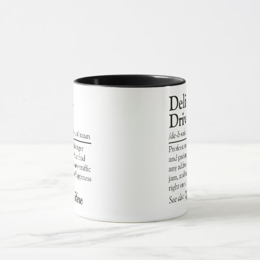 Funny Delivery Driver Definition Custom Gift マグカップ (中央)
