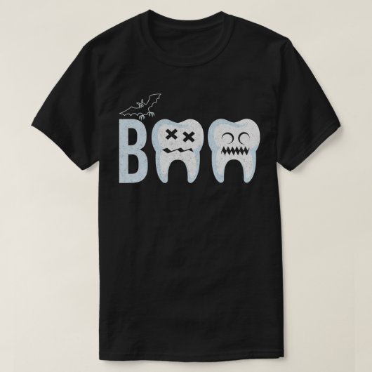 Funny Dental Halloween Boo Hygienist Teeth Assista Tシャツ (デザイン正面)