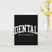 Funny Dental Hygienist Dental Assistant Hygienist カード (黄色い花)