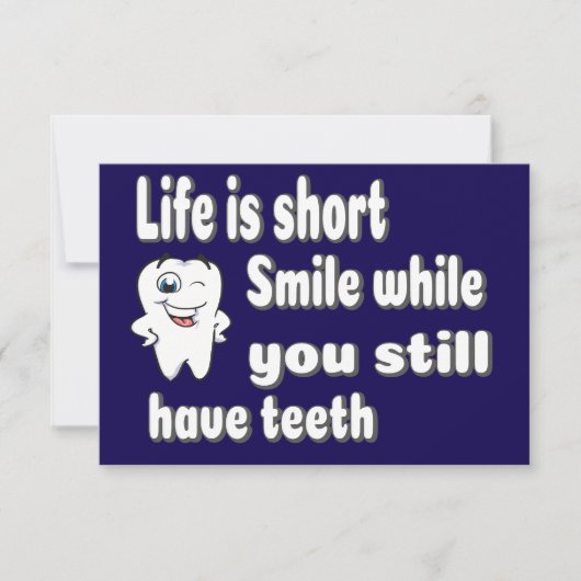 Funny Dental Quote サンキューカード (正面)