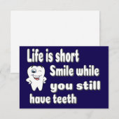 Funny Dental Quote サンキューカード (正面/裏面)
