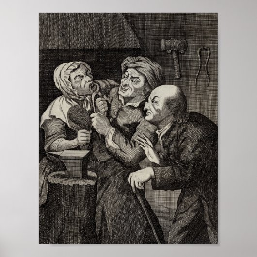 Funny Dentist Office Antique Dentistry Poster ポスター (正面)