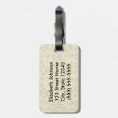 funny Design未来の熱狂するな猫の女性 ラゲッジタグ (裏面縦)