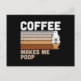 Funny Design Coffee Makes Me Poop 案内ポストカード