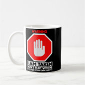 Funny Design I'm Taken For Men - Don't Flirt With コーヒーマグカップ (左)