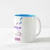 Funny Design on Coffee and Chaos ツートーンマグカップ (正面右)