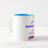 Funny Design on Coffee and Chaos ツートーンマグカップ (正面左)