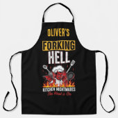 Funny Devil Chef Forking Hell Kitchen Nightmares エプロン (正面)