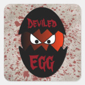 Funny Deviled Egg スクエアシール (正面)