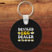 Funny Deviled Egg Er Thanksgiving キーホルダー (正面)