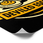 Funny Deviled Eggs Thanksgiving Food Humor  ポスター (角)