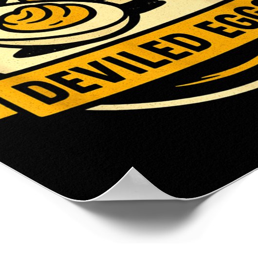 Funny Deviled Eggs Thanksgiving Food Humor  ポスター (角)