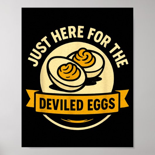 Funny Deviled Eggs Thanksgiving Food Humor  ポスター (正面)