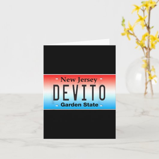 Funny Devito New Jersey Italian American Nj Cutlet カード (黄色い花)