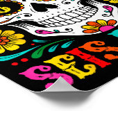 Funny Dia De Los Muertos Sugar Skull Seis Siete 67 ポスター (角)