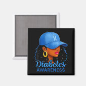 Funny Diabetes Awareness Month Black Women  マグネット (正面/裏面)