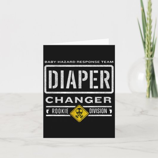 Funny Diaper Changer Duty - Expecting Baby New Dad カード (正面)