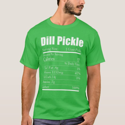 Funny Dill Pickle Nutrition Facts Thanksgiving Chr Tシャツ (正面)