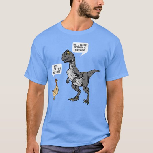 Funny Dinosaur And Chicken Re Chicken Quote boy Tシャツ (正面)