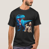 Funny Dinosaur Cockapoo Walking Dog Lover Tシャツ (正面)