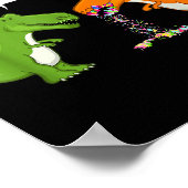 Funny Dinosaur Dude Did You Eat The Last Unicorn T ポスター (角)