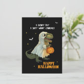 Funny Dinosaur Halloween Greeting Card シーズンカード (スタンド正面)