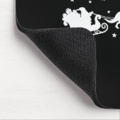 Funny Dinosaur Santa Sleigh Xmas Pajamas For Famil マウスパッド (コーナー)