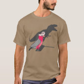 Funny Dinosaur shadow Tre rosebreasted Galah Tシャツ (正面)