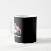 Funny Dinosaur Sleeping Dinosaur Lover Official Na コーヒーマグカップ (正面左)