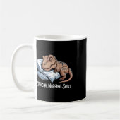Funny Dinosaur Sleeping Dinosaur Lover Official Na コーヒーマグカップ (左)
