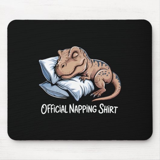 Funny Dinosaur Sleeping Dinosaur Lover Official Na マウスパッド (正面)