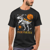 Funny Dinosaur Spookysaurus Candy Corn Halloween T Tシャツ (正面)