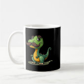Funny Dinosaur With Mustache Beard For Adults And コーヒーマグカップ (左)