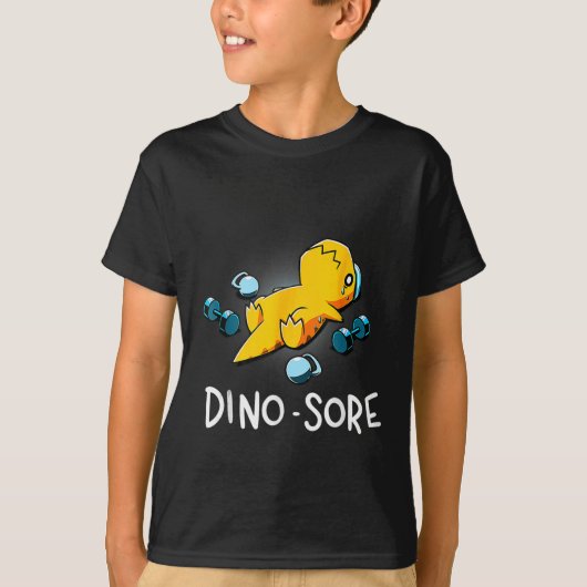 Funny Dinosaur Workout Gym Fitness Lifting  Tシャツ (正面)