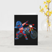 Funny Dirt Bike Art Rider Motocross Motorcycle Dir カード (黄色い花)